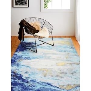 Everek Multi 8 ft. x 10 ft. (7'6" x 9'6") Abstract Transitional Area Rug