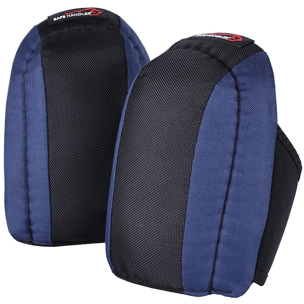Flooring and Roofing Knee Pads, Heavy-Duty Foam Padding, Strong Adjustable Strap (Blue/Black)