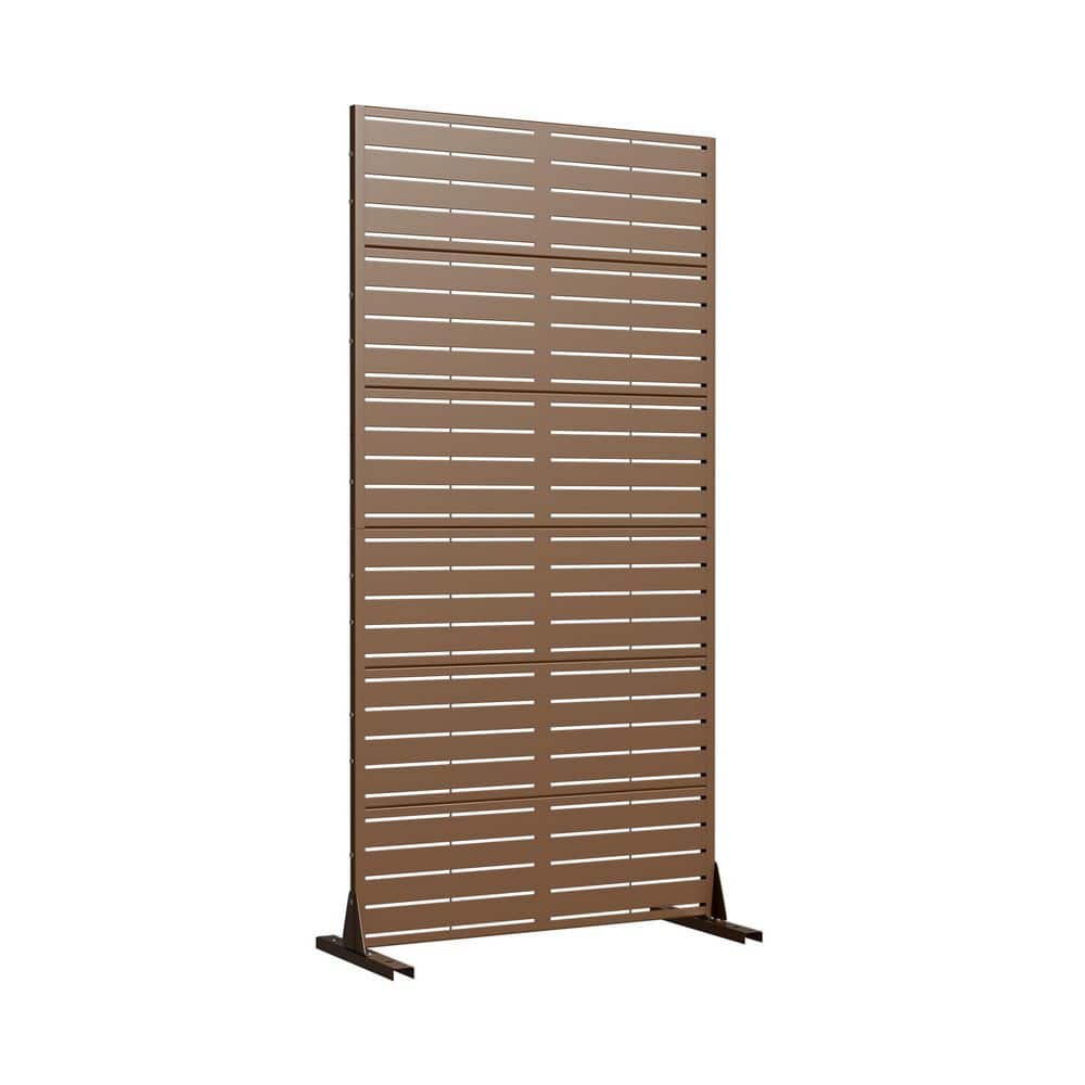 Outdoor Privacy Fence 35 in. L x 16 in. W x 72 in. H Brown Galvanized Steel Garden Privacy Screen price history on PriceWatchPro