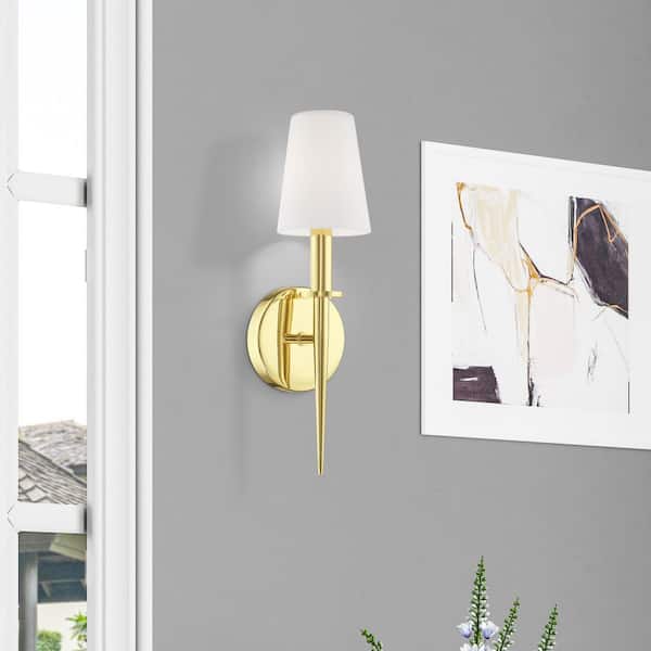 Livex Lighting Witten 1-Light Polished Brass ADA Wall Sconce 41692 