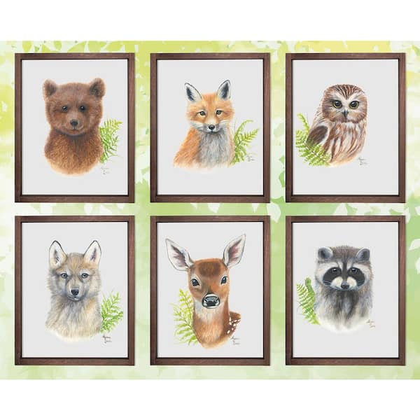 Unbranded "Woodland Littles 2" Farmhouse Decorative Sign 11 in. x 14 in. (Set of 6)