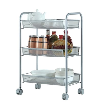 Suncast Commercial 3-Shelf Plastic Wheeled Service Cart RC2040 - The Home  Depot