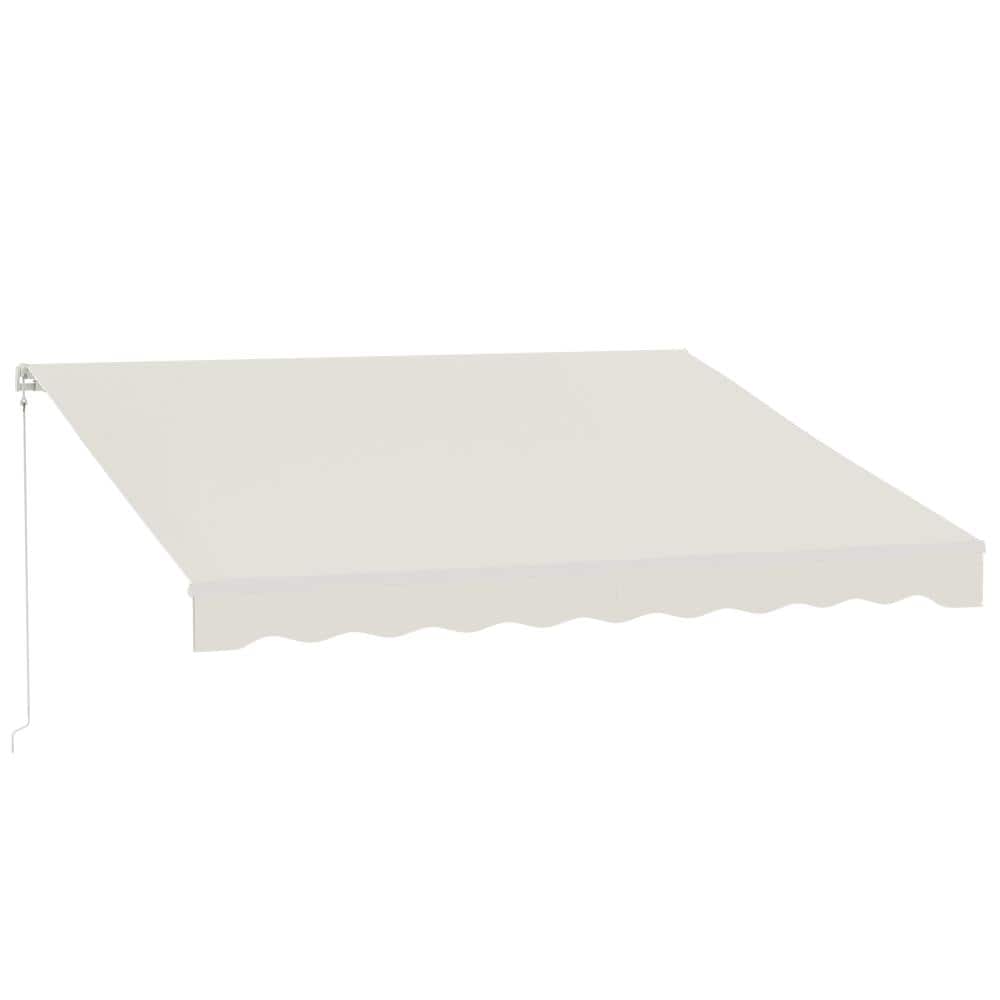 12 ft. W x 10 ft. D Electric Awning, UV Protection Sun Shade Shelter with Remote Controller for Deck, Cream White price history on PriceWatchPro