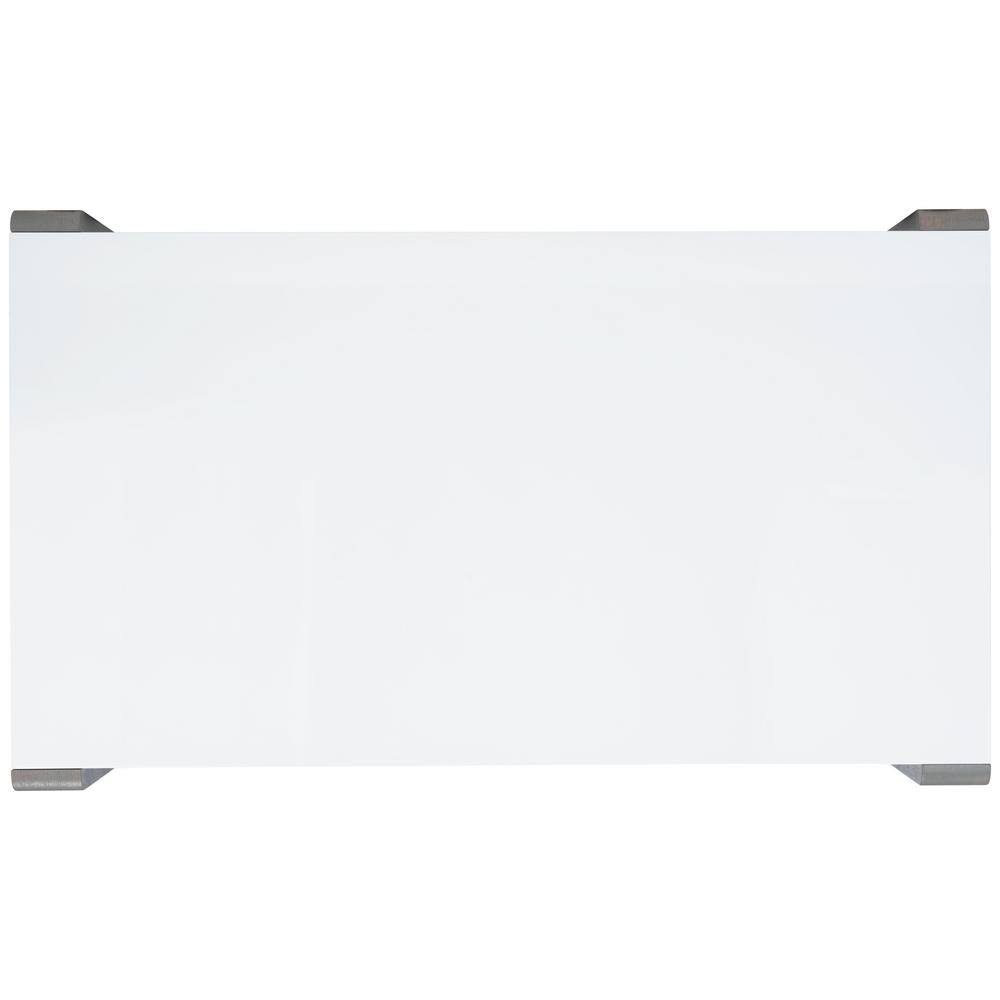 White and Grey Lacquered Wood Rectangular Coffee Table
