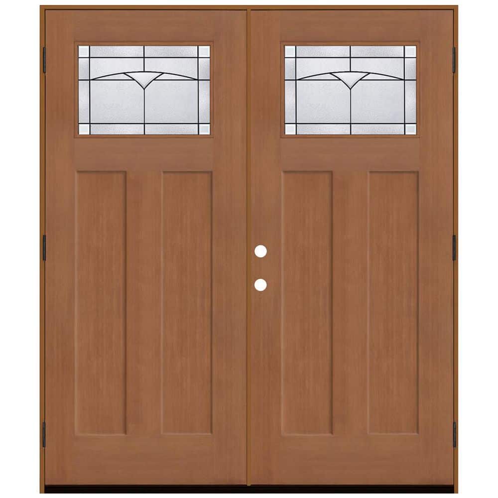 Regency 72 in. x 80 in. 1/4 TopL Horizon Glass LHOS AutumnWht Fir Fiberglass Double Prehung Front Door with 4-9/16 Jamb price history on PriceWatchPro