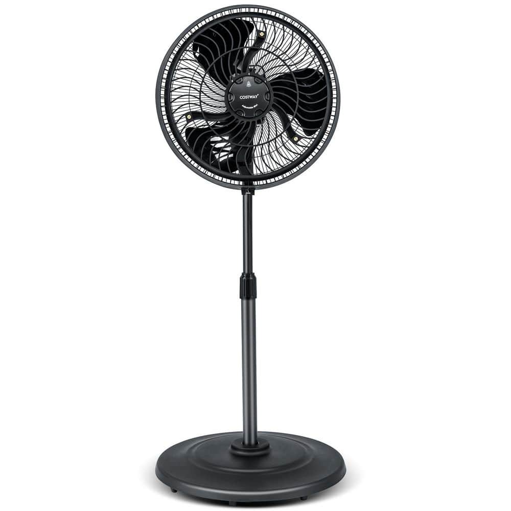 "16"" Oscillating Misting Pedestal Fan 2120 CFM with 3-Speed Hose Connector Black" price history on PriceWatchPro