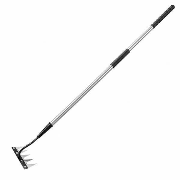 Dual Head Rake Misopily 60 in. Weeder Dual Head Rake and Hoe Combo Long Handle Manual ...