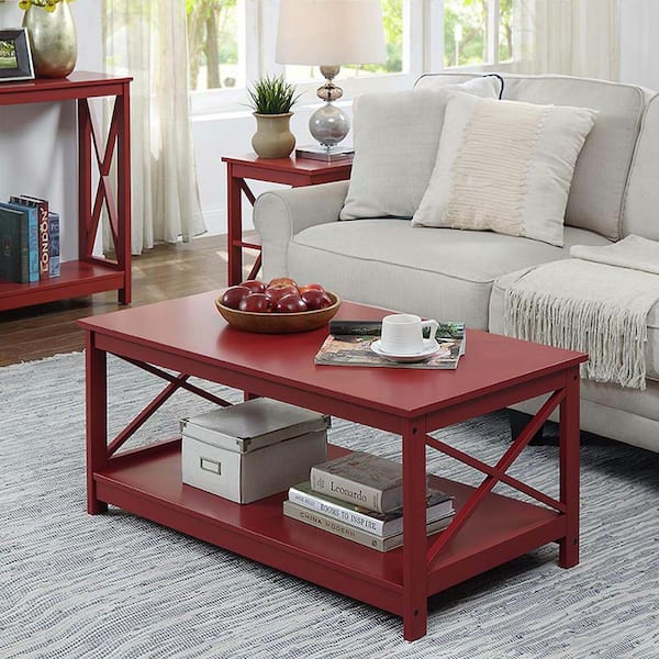 red end tables for living room