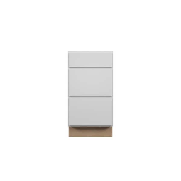 Kunal Kitchens Bedford Shaker 24 in. W x 34.5 in. H x 24 in. D in Painted White Plywood Assembled Drawer Base Cabinet