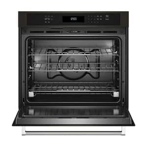 30 in. Single Electric Wall Oven with Convection Self-Cleaning in Black Stainless Steel with PrintShield Finish