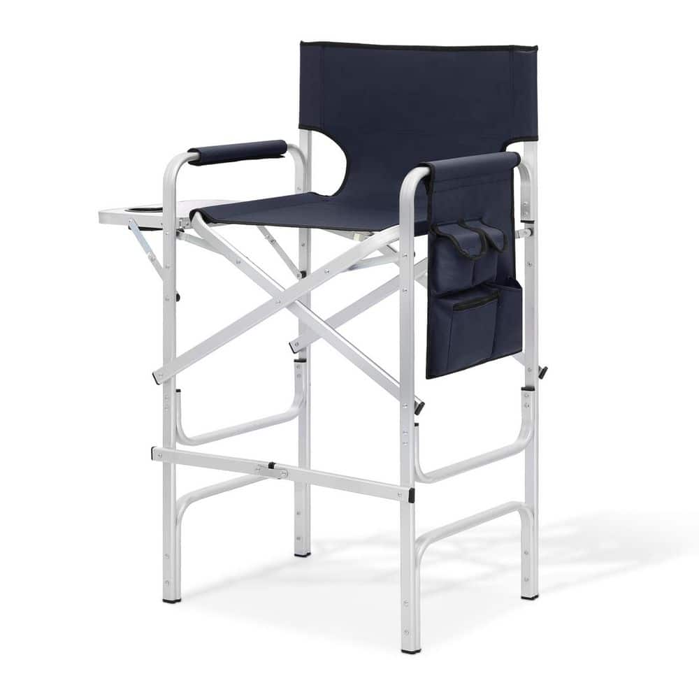 Blue Aluminum Foldable Tall Camping/Fishing Chair with Cup Holder Tray and Storage Pocket (23.5 in. W x 44.5 in. H) price history on PriceWatchPro