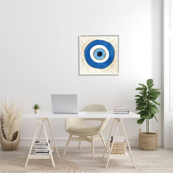 The Stupell Home Decor Collection Evil Eye Symbol Striped Rays Design by  Ziwei Li Framed Culture Art Print 24 in. x 24 in. aq-542_wfr_24x24 - The  Home Depot