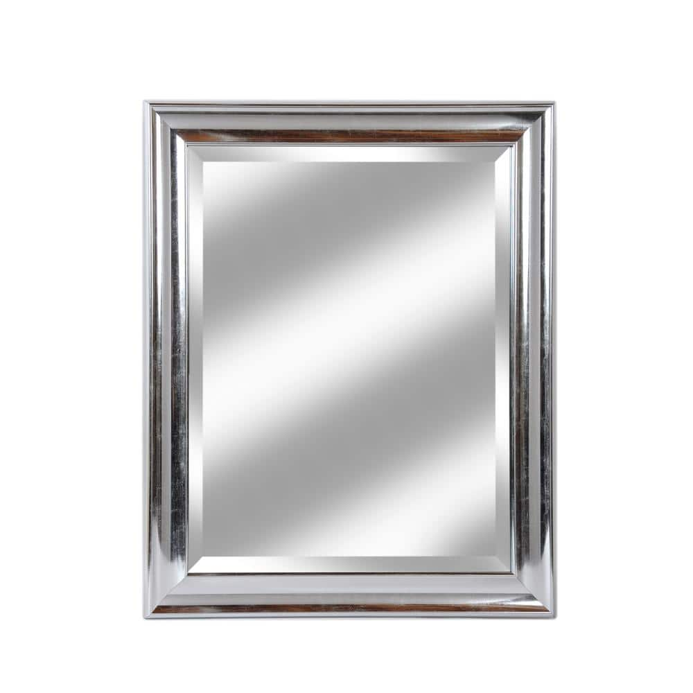 Alpine Art & Mirror Medium Rectangle Silver Lightly Aged Beveled Glass ...