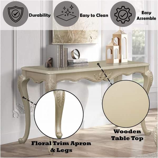 Acme Furniture Libertee 52 in. Champagne Finish Rectangle Wood