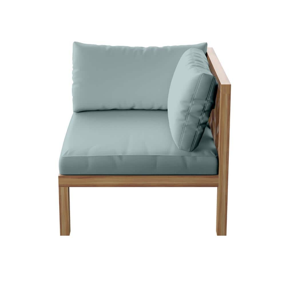 TK CLASSICS Acacia Outdoor Sectional Corner Sofa Seat with Spa Cushions