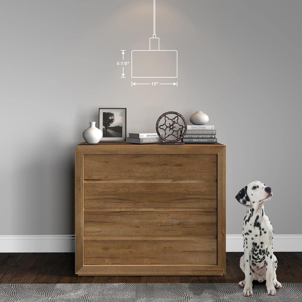 Coastal Beach House Bronze Pendant with Clear Glass Drum Shade