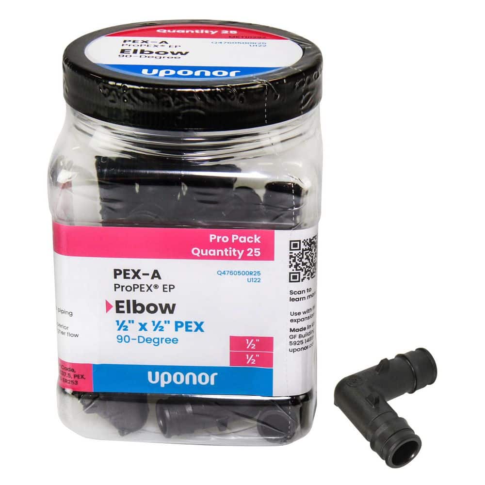 ProPEX 1/2 in. PEX-A Expansion Barb Engineered Polymer 90° Elbow (25-Pack) price history on PriceWatchPro