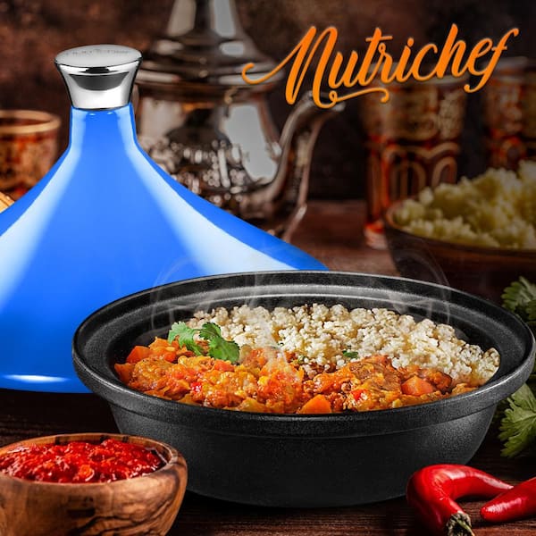 NutriChef 20 Piece Non-stick Cookware and Bakeware Set - Heat Resistant  Silicone Handles, Blue - AliExpress
