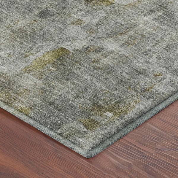 Mayfield Premium Machine Washable Abstract AMF2310 Pewter 10 ft. x 14 ft. Area Rug