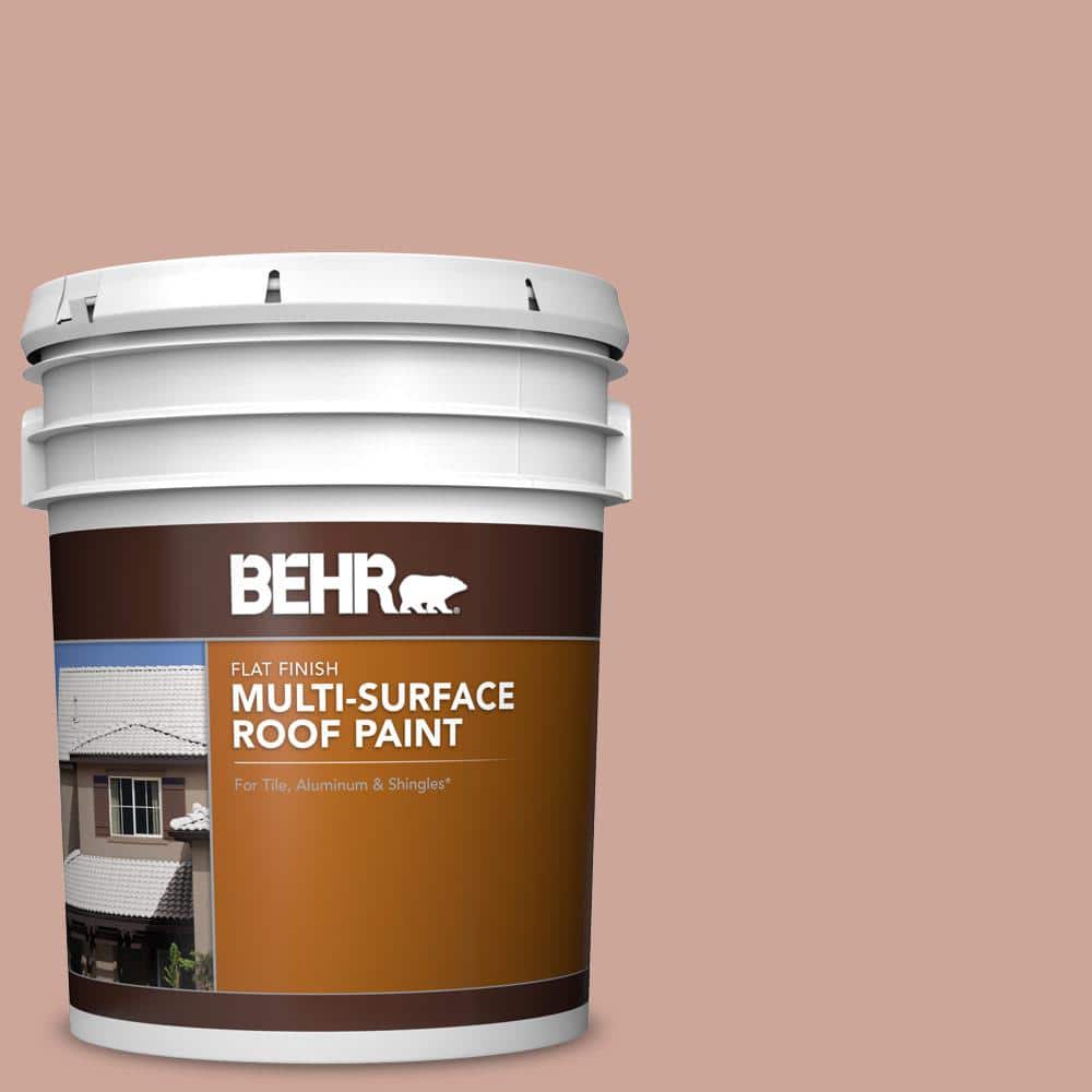 5 gal. #MS-03 Ocean Coral Flat Multi-Surface Exterior Roof Paint