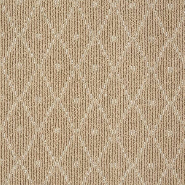6 in. x 6 in. Pattern Carpet Sample - Merino Diamond Dot - Color Camel