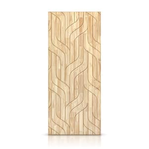 24 in. x 80 in. Hollow Core Natural Solid Wood Unfinished Interior Door Slab