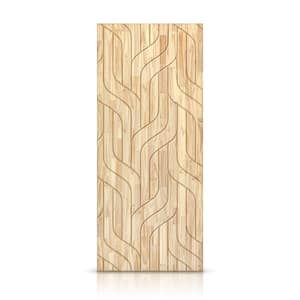 24 in. x 84 in. Hollow Core Natural Solid Wood Unfinished Interior Door Slab