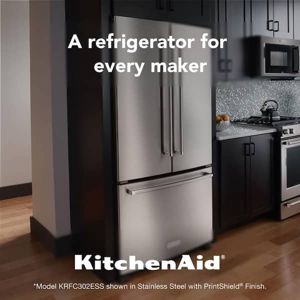 KitchenAid 21.9 cu. ft. French Door Refrigerator in Black