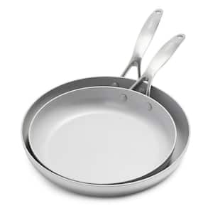 Venice Pro Tri-Ply Stainless Steel Healthy Ceramic Nonstick 10" and 12" Frying Pan Skillet Set