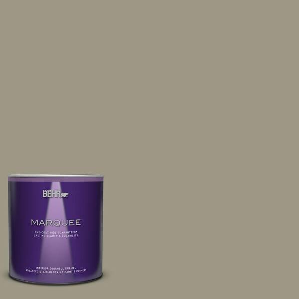 BEHR MARQUEE 1 qt. #PPU8-20 Dusty Olive One-Coat Hide Eggshell Enamel Interior  Paint & Primer 245404 - The Home Depot