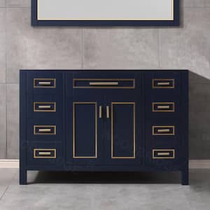 Millan 49 in.W x 22 in.D x 38 in.H Bathroom Vanity Cabinet Only without Top in Navy Blue