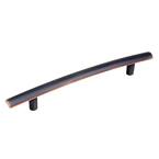 Arched 5-1/16 in. (128mm) Center-to-Center Bronze with Copper Highlights Drawer Pull