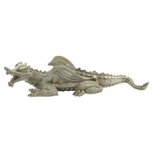 5 in. x 21 in. Warsin Dragon Large Scale Outdoor Wall Sculpture