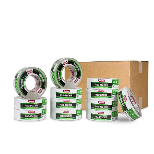 Nashua Tape 1.89 in. x 60 yd. 398 All-Weather HVAC Air Duct Tape in White Pro Pack (12-Pack)