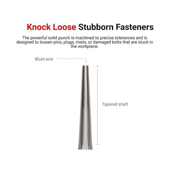 TEKTON 3/8 in. Solid Punch 66079 - The Home Depot