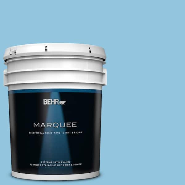 BEHR MARQUEE 5 gal. #550D-4 Caribbean Coast Satin Enamel Exterior Paint & Primer