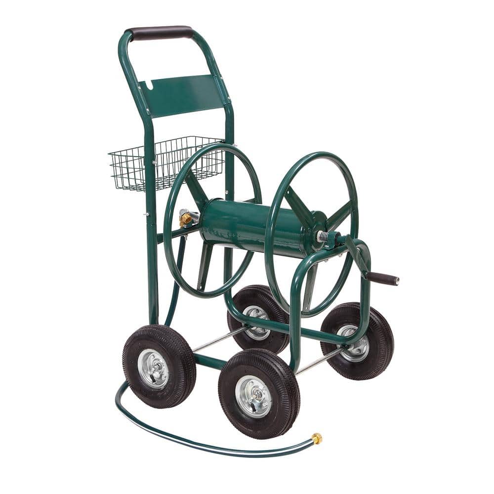 Garden Hose Reel Cart, Portable Hose Reel with 10 Meters 1/2 Pipes, Ten  Gear Splash Adjustable and Convenient Storage, Multi-scenario Application 