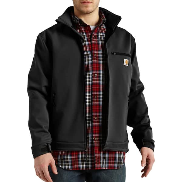 ジャケット・アウター Carhartt BLACK nylonjacket Carhartt Men's Large Black Nylon/Spandex/Polyester Crowley