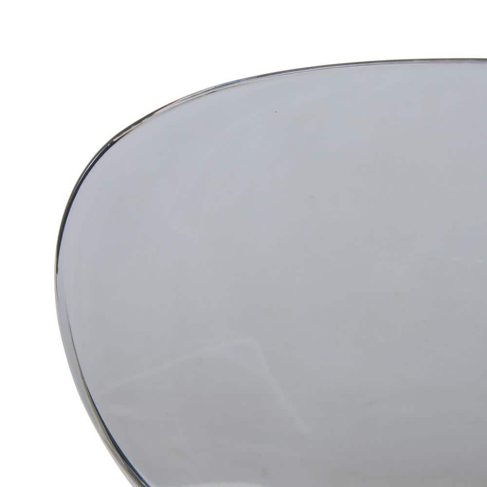 Oyster Transparent Black Plastic Side Chair with Stainless Steel Legs