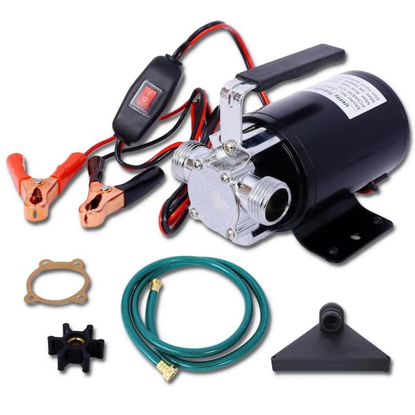 1/10 HP 330 GPH Water Transfer Pump in Black with 6 in. Water Hose Kit and 6 ft. Power Cord, 42 ft. Max Lift Height