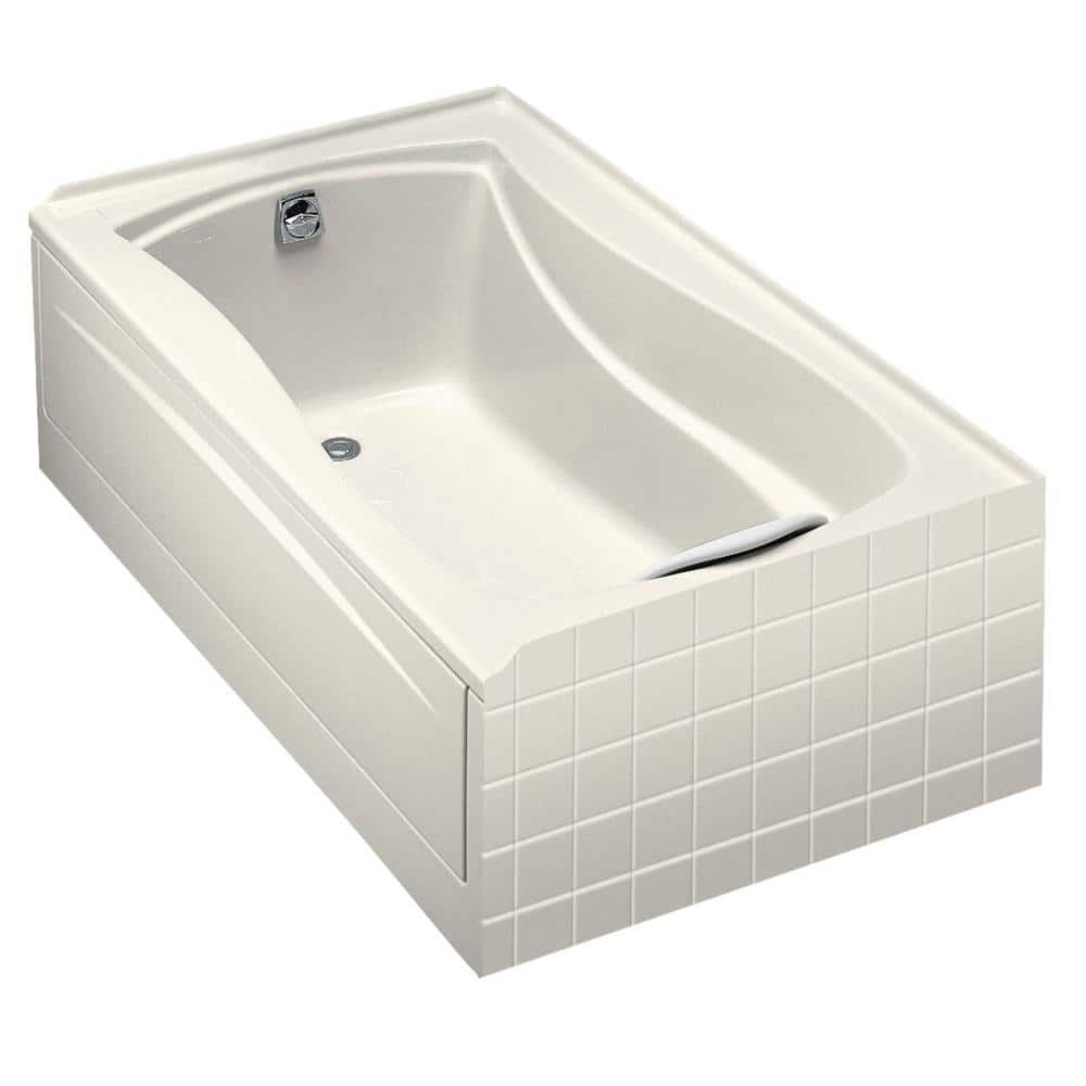 Mariposa 60 in. x 36 in. Soaking Bathtub with Left-Hand Drain in Biscuit