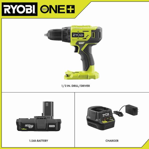 18 Volt Lithium Ion 1/2 Inch 2-Speed Drill Driver Batteries Not Included / Power Tool Only Ryobi P271 One 