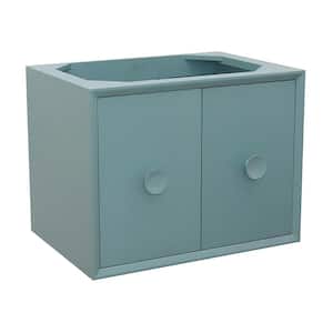 Stora 30 in. W x 21.5 in. D Wall Mount Bath Vanity Cabinet Only in Aqua Blue