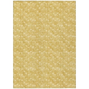 Chantille ACN514 Gold 10 ft. x 14 ft. Machine Washable Indoor/Outdoor Geometric Area Rug