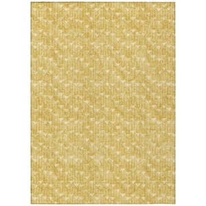 Chantille ACN514 Gold 3 ft. x 5 ft. Machine Washable Indoor/Outdoor Geometric Area Rug