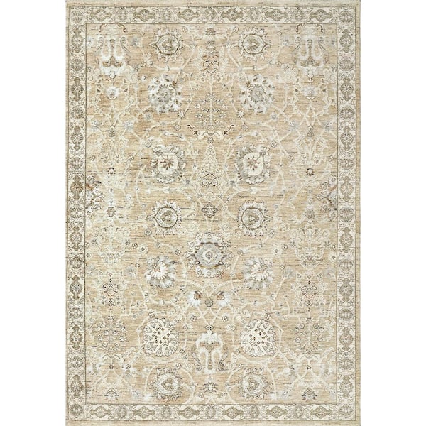 Octo 2 ft. 7 in. X 4 ft. 11 in. Cream/Multi Oriental Indoor/Outdoor Area Rug