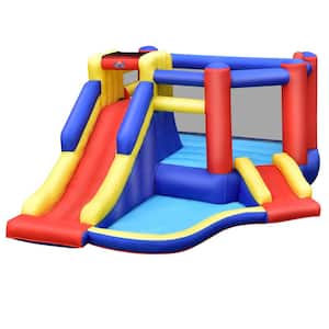 Inflatable Bouncy Castle Kids Jumping House Bounce House with Double Slides Air Blower Excluded