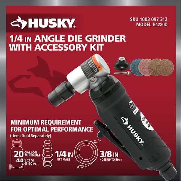 1/4 in. Angle Die Grinder with Accessory Kit 1/4 in. Angle Die Grinder with Accessory Kit