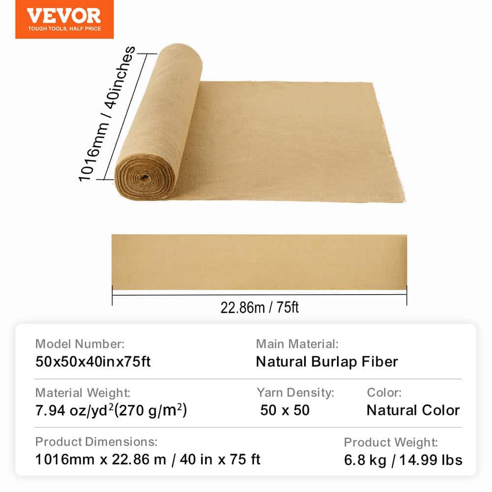 Natural Burlap Canvas Roll for Outdoor and DIY Projects