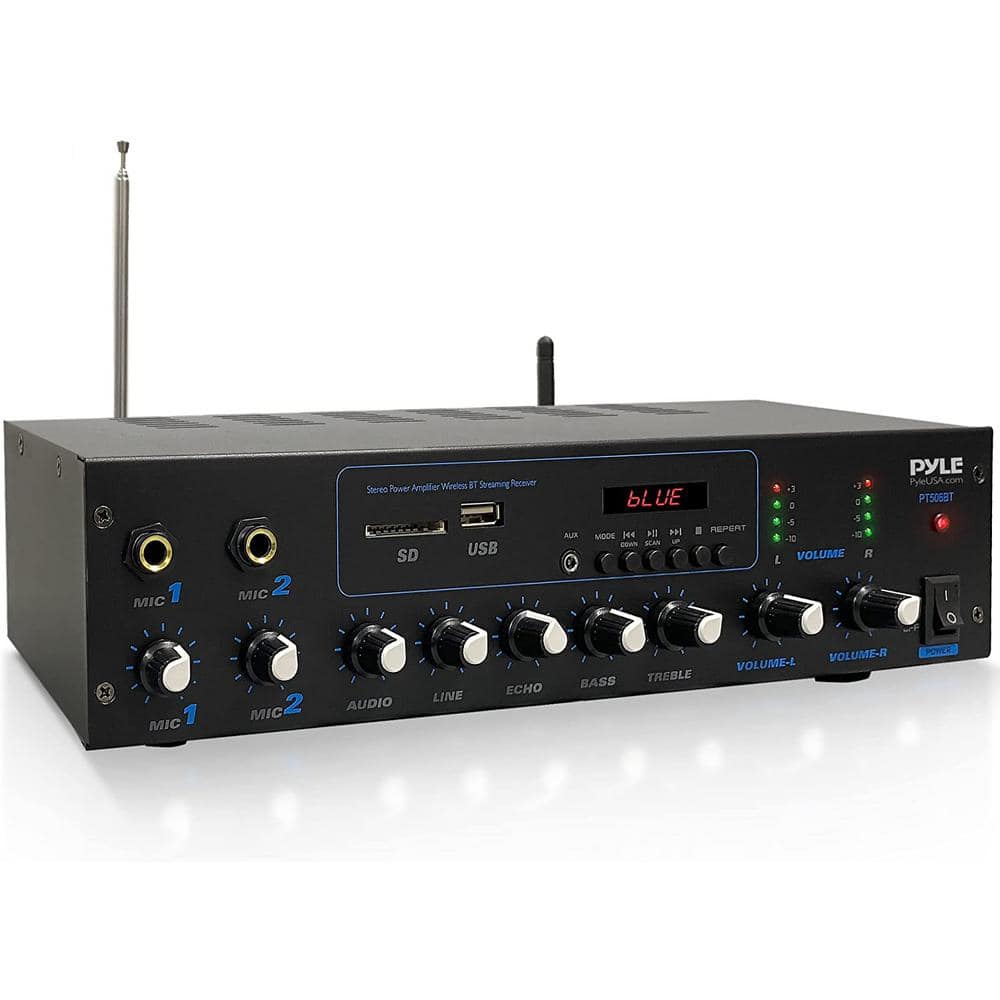 PYLE Stereo Bluetooth Home Theater Amplifier, Builtin Cooling Fan with